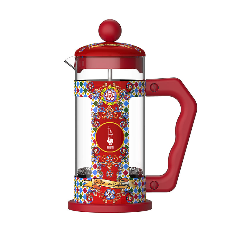 DOLCE & GABBANA MOKA EXPRESS FRENCH PRESS RED CARRETTO 3 CUP