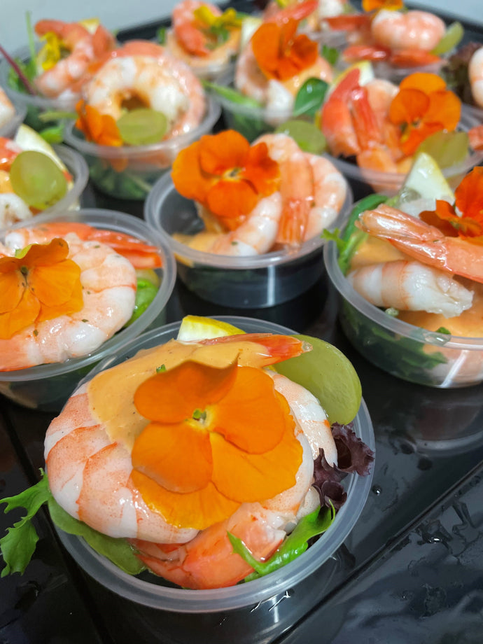 FRESH MARINATED PRAWN CANAPES'