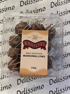 WHISTLERS MILK CHOCOLATE MARSHMALLOWS 150g