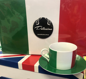 ITALIAN FLAG COFFEE CUP SET 6pce